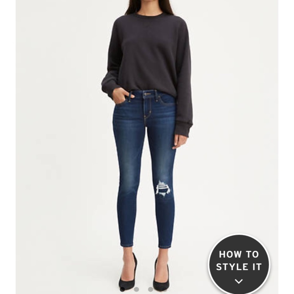 710 Super Skinny Cool Cropped Jeans size 28